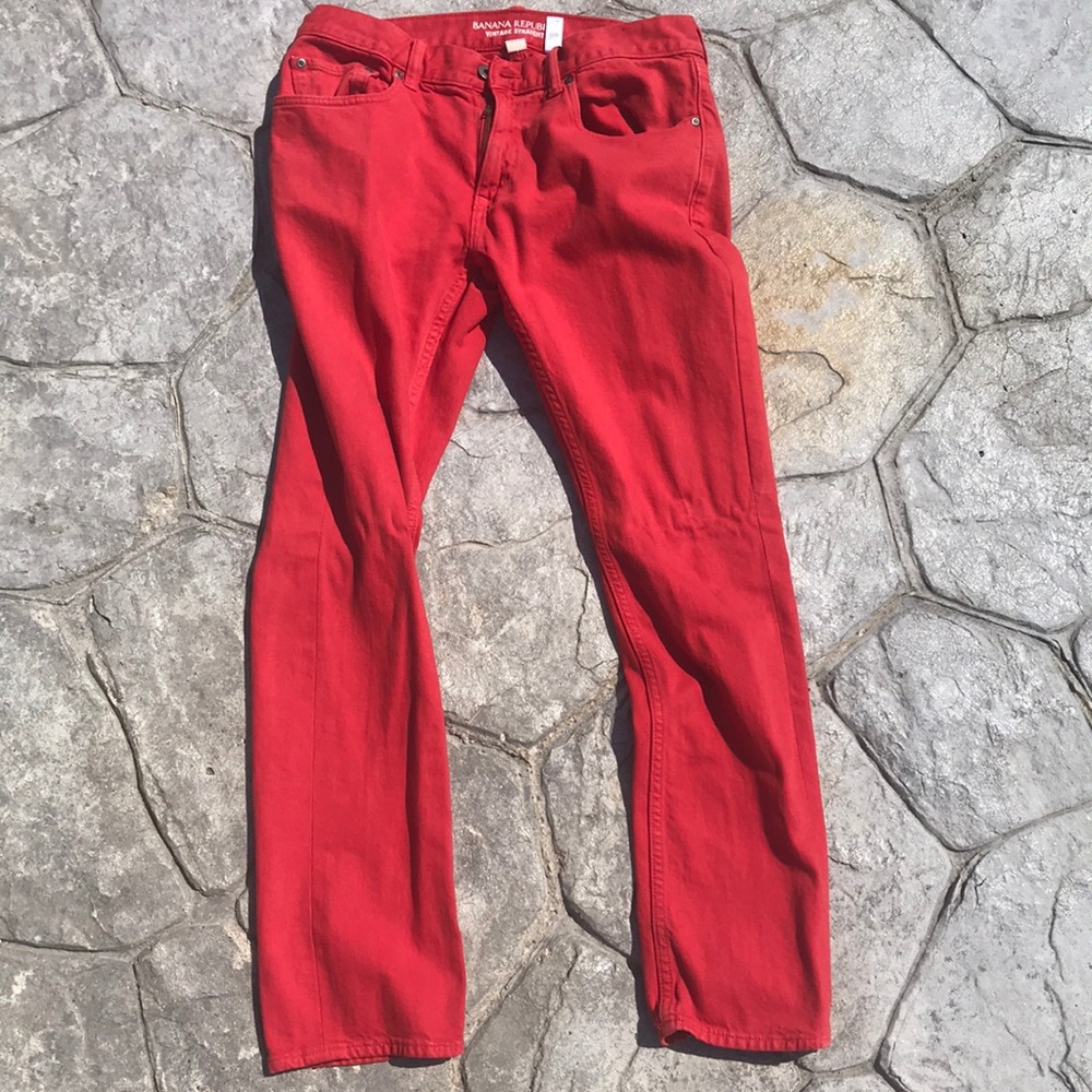 Banana Republic Red Jeans 32/30
